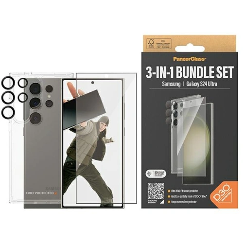Kup Sada PanzerGlass Bundle 3v1 Samsung Galaxy S24 Ultra Hardcase + Ochranné sklo + Objektiv kamery - PZG622 - {ean13} - Sklep Home Screen
