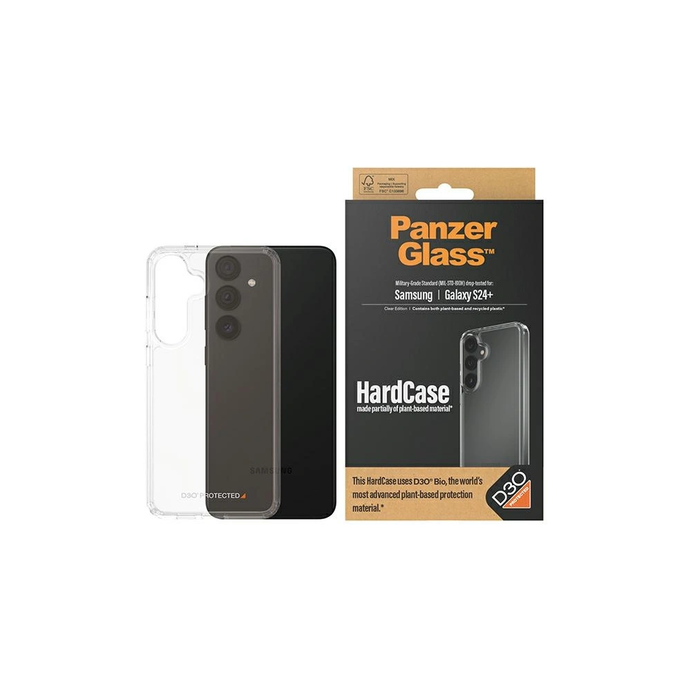 Etui PanzerGlass HardCase Samsung Galaxy S24+ Plus D3O 3xMilitary grade przezroczysty/transparent
