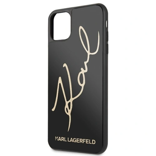 Kup Karl Lagerfeld KLHCN65DLKSBK iPhone 11 Pro Max schwarz/schwarz Hartschalenetui Signature Glitter - KLD167BLK - {ean13} - Sklep Home Screen