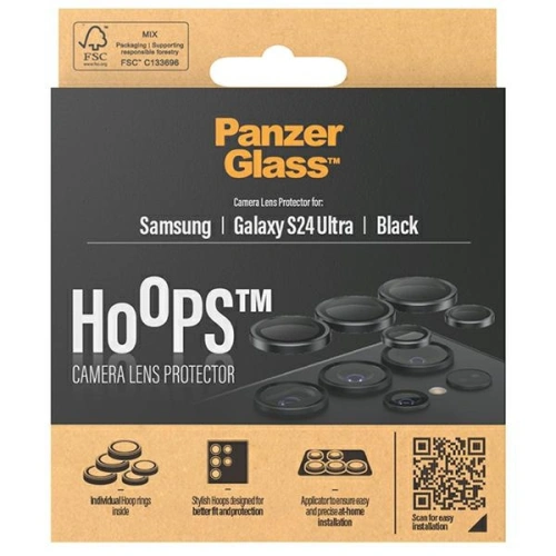 Kup Szkło na obiektyw aparatu PanzerGlass Hoops Camera Samsung Galaxy S24 Ultra czarny/black - PZG631 - {ean13} - Sklep Home Screen
