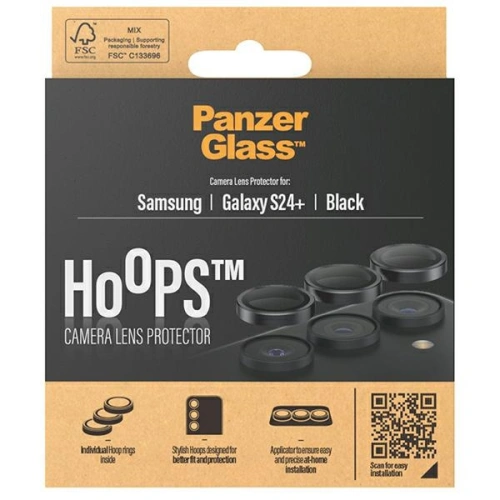 Kup Sklo na objektiv fotoaparátu PanzerGlass Hoops Camera Samsung Galaxy S24+ Plus černý/black - PZG632 - {ean13} - Sklep Home Screen