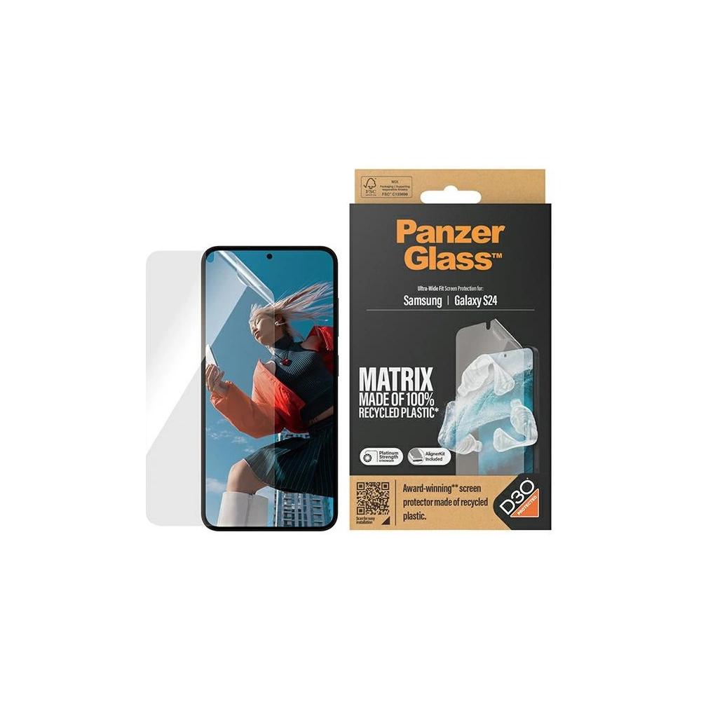 Folia ochronna na ekran PanzerGlass Ultra-Wide Fit Samsung Galaxy S24 D3O Matrix Screen Protection