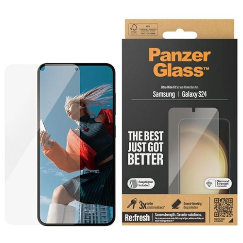 Kup Szkło hartowane PanzerGlass Ultra-Wide Fit Samsung Galaxy S24 - PZG638 - {ean13} - Sklep Home Screen