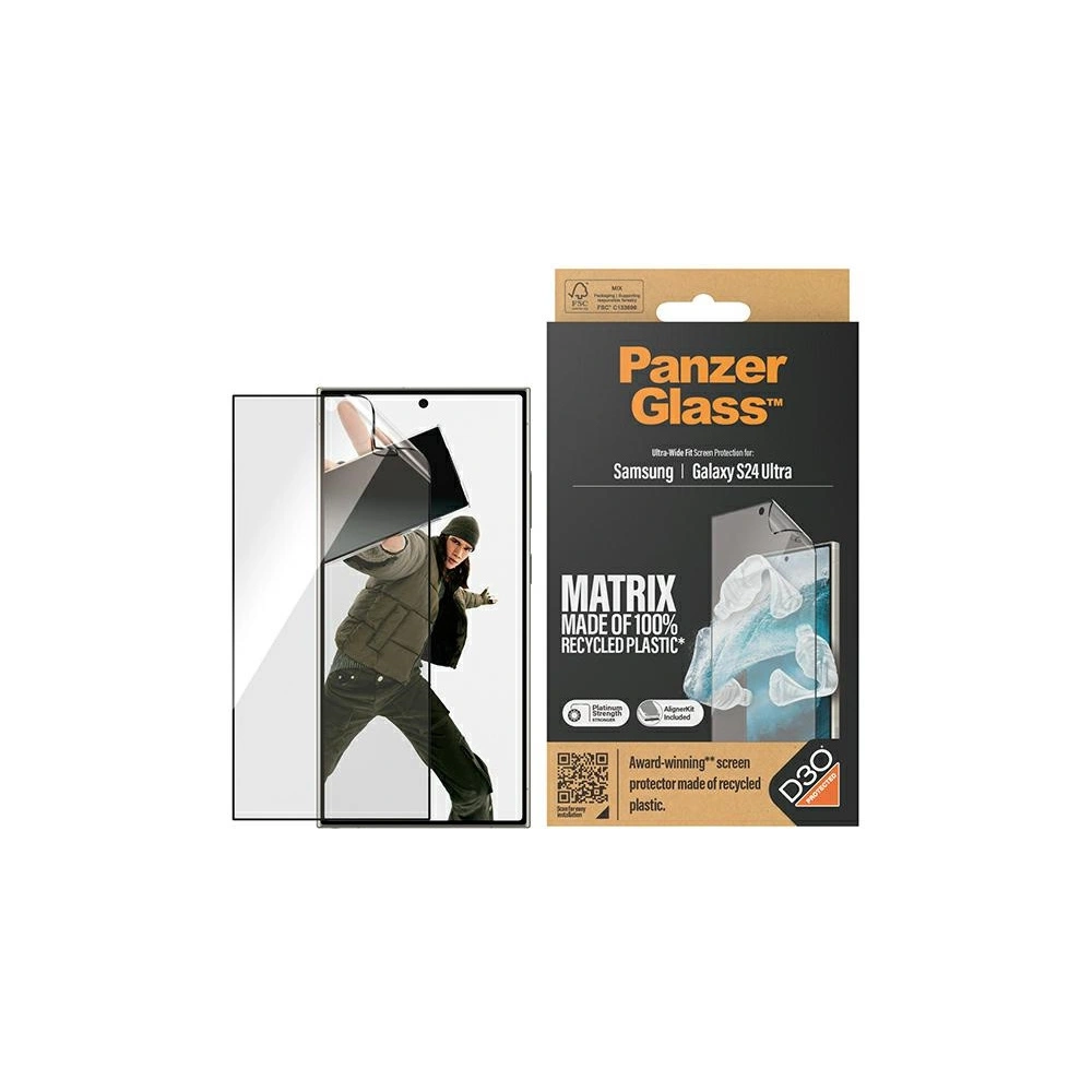 Folia ochronna na ekran PanzerGlass Ultra-Wide Fit Samsung Galaxy S24 Ultra D3O Matrix Screen Protection