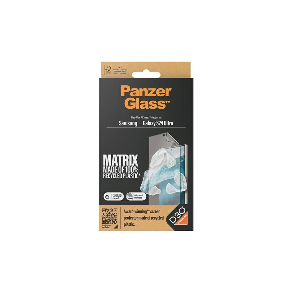 Folia ochronna na ekran PanzerGlass Ultra-Wide Fit Samsung Galaxy S24 Ultra D3O Matrix Screen Protection