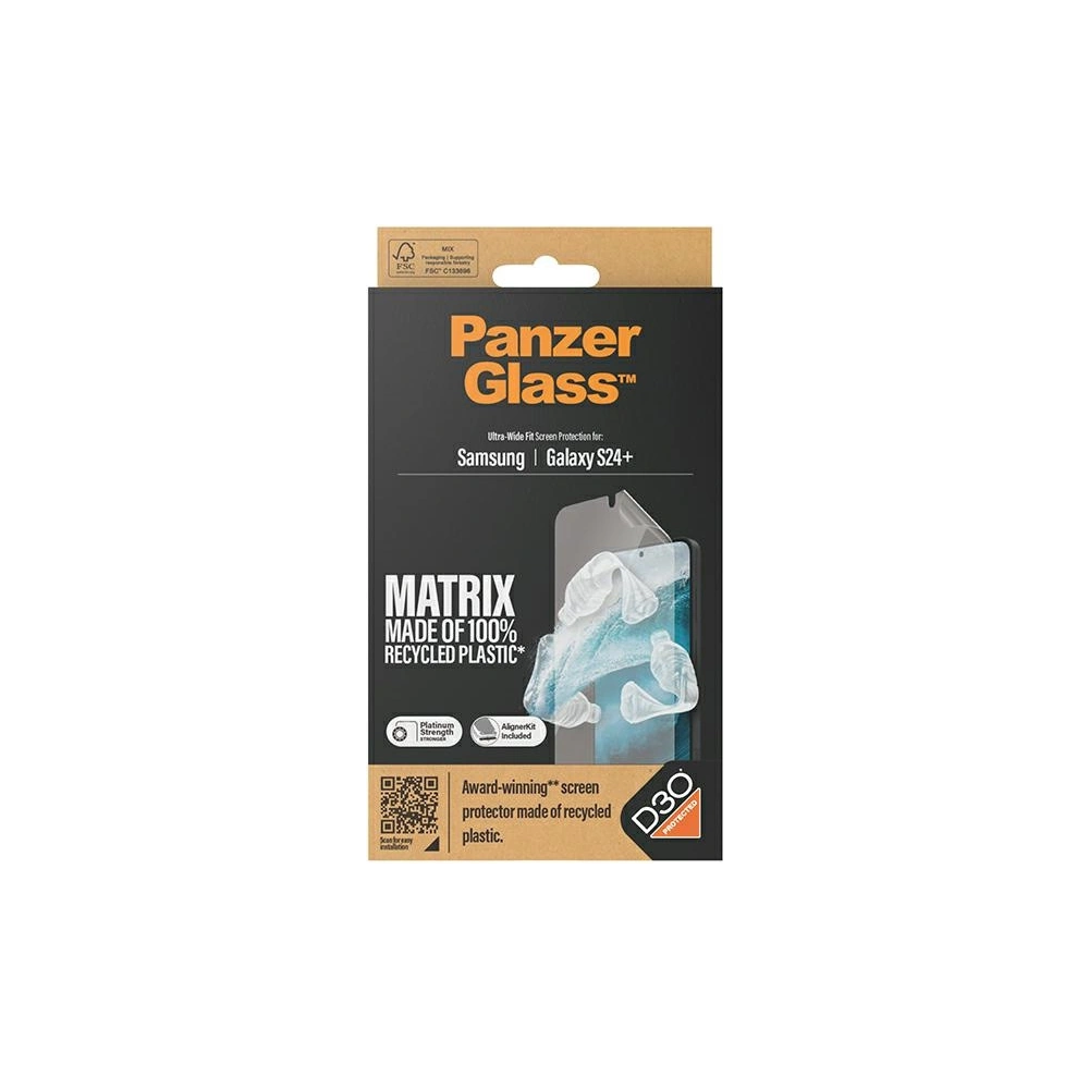 Folia ochronna na ekran PanzerGlass Ultra-Wide Fit Samsung Galaxy S24+ Plus D3O Matrix Screen Protection