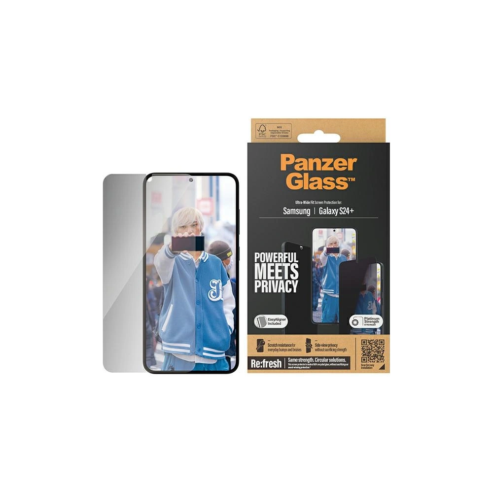 Szkło hartowane PanzerGlass Ultra-Wide Fit Privacy + EasyAligner Samsung Galaxy S24+ Plus