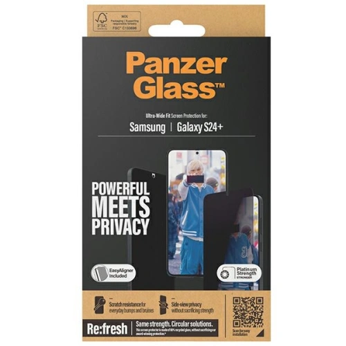 Kup Edzett üveg PanzerGlass Ultra-Wide Fit Privacy + EasyAligner Samsung Galaxy S24+ Plus - PZG643 - {ean13} - Sklep Home Screen