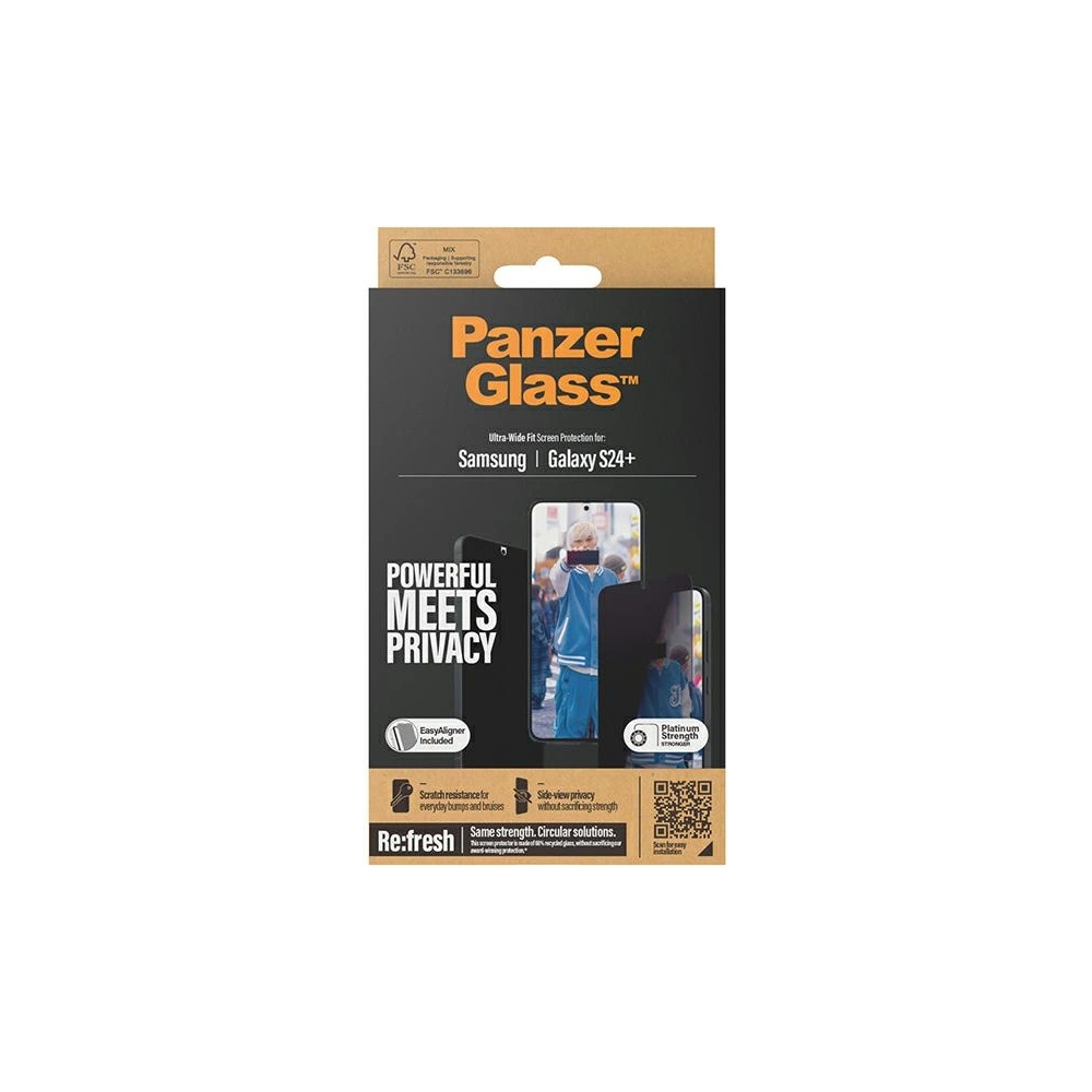 Szkło hartowane PanzerGlass Ultra-Wide Fit Privacy + EasyAligner Samsung Galaxy S24+ Plus