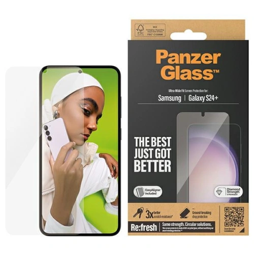 Kup Gehärtetes Glas PanzerGlass Ultra-Wide Fit Samsung Galaxy S24+ Plus - PZG644 - {ean13} - Sklep Home Screen