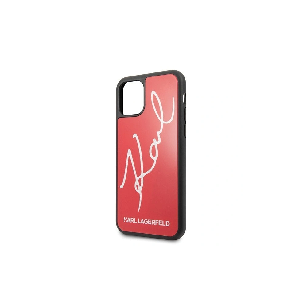 Karl Lagerfeld KLHCN65DLKSRE iPhone 11 Pro Max czerwony/red hard case Signature Glitter