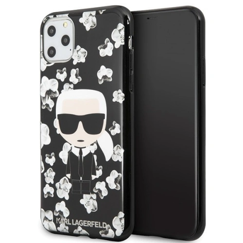 Kup Karl Lagerfeld KLHCN65FLFBBK iPhone 11 Pro Max schwarz/schwarz Blume Ikonik Karl - KLD169BLK - {ean13} - Sklep Home Screen
