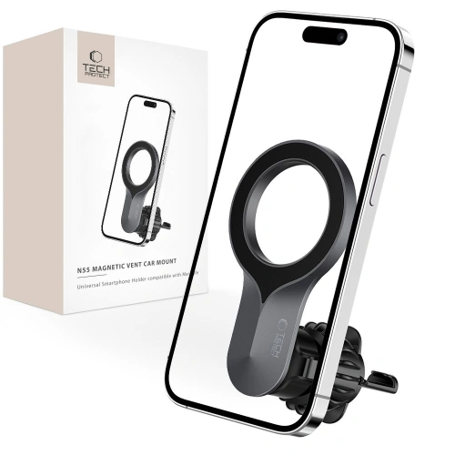 Kup Uchwyt pentru mașină pentru grilă Tech-Protect N55 Magnetic MagSafe Vent Car Mount Negru - THP2801 - {ean13} - Sklep Home Screen