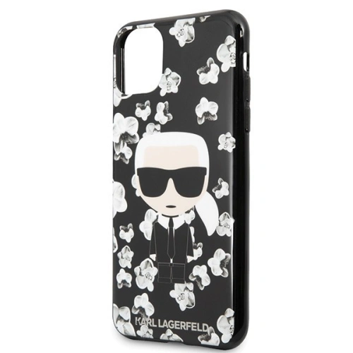 Kup Karl Lagerfeld KLHCN65FLFBBK iPhone 11 Pro Max schwarz/schwarz Blume Ikonik Karl - KLD169BLK - {ean13} - Sklep Home Screen