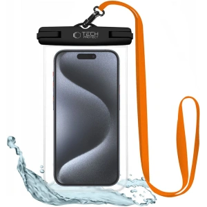 Kup Etui vodotěsné Tech-Protect UWC7 Univerzální vodotěsný obal 6.9" černá/oranžová - THP2802 - {ean13} - Sklep Home Screen