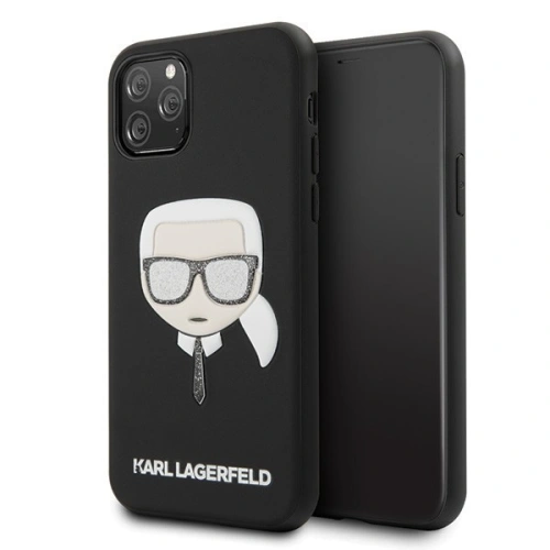 Kup Karl Lagerfeld KLHCN65GLBK iPhone 11 Pro Max schwarz/schwarz Iconik Embossed & Glitter - KLD170BLK - {ean13} - Sklep Home Screen