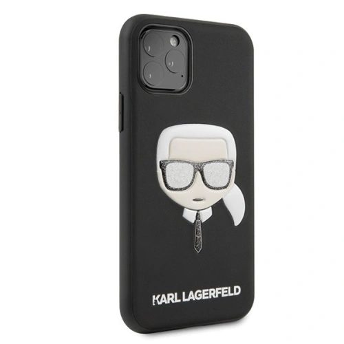 Kup Karl Lagerfeld KLHCN65GLBK iPhone 11 Pro Max schwarz/schwarz Iconik Embossed & Glitter - KLD170BLK - {ean13} - Sklep Home Screen