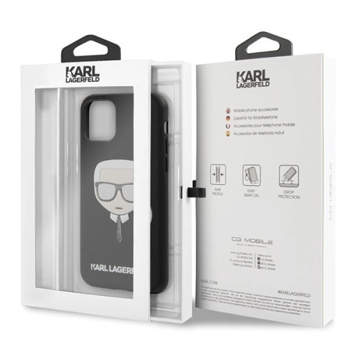 Kup Karl Lagerfeld KLHCN65GLBK iPhone 11 Pro Max czarny/black Iconik Embossed & Glitter - KLD170BLK - {ean13} - Sklep Home Screen