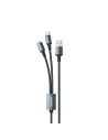 Kabel Dudao 2w1 USB-A - USB-C / Lightning 6A schwarz (TGL2)