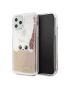 Karl Lagerfeld KLHCN65PABGNU iPhone 11 Pro Max rózsaszín-arany/hard case PEEK A BOO Liquid Glitter