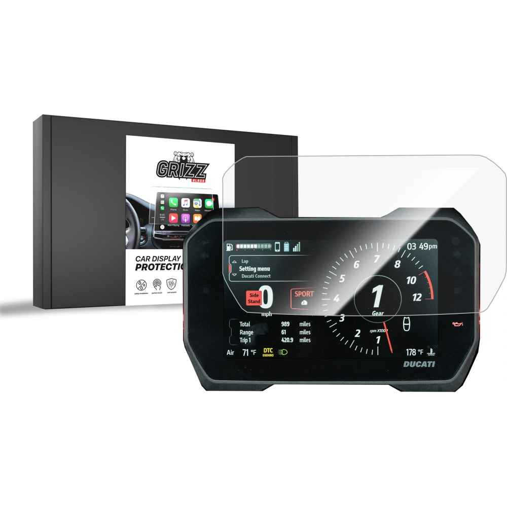 Folia ceramiczna GrizzGlass CarDisplay Protection do Ducati Multistrada V4 Rally 7" 2024-2025