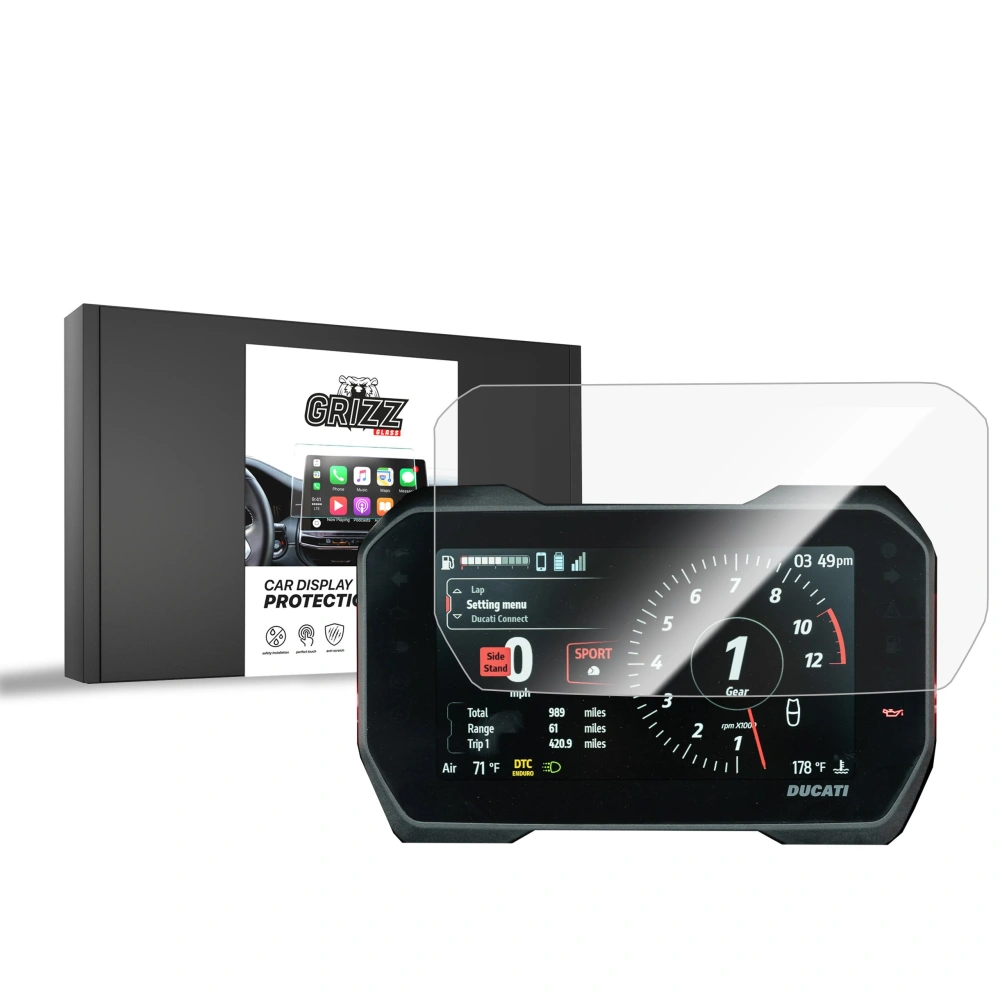 Folia ceramiczna GrizzGlass CarDisplay Protection do Ducati Multistrada V4 7" 2024-2025