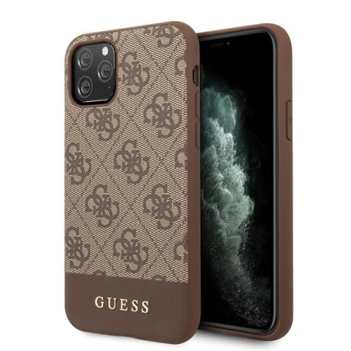 Kup Etui Guess GUHCN65G4GLBR Apple iPhone 11 Pro Max hnědý/brown tvrdý kryt 4G Stripe Collection - GUE256BR - {ean13} - Sklep Home Screen