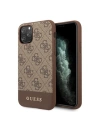 Guess GUHCN65G4GLBR iPhone 11 Pro Max brown hard case 4G Stripe Collection