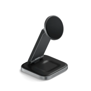 Kup Ładowarka bezprzewodowa Satechi 3-in-1 Foldable Charging Stand Qi2 do trzech urządzeń (US,CAN,EU,UK) space gray - STH134 - {ean13} - Sklep Home Screen