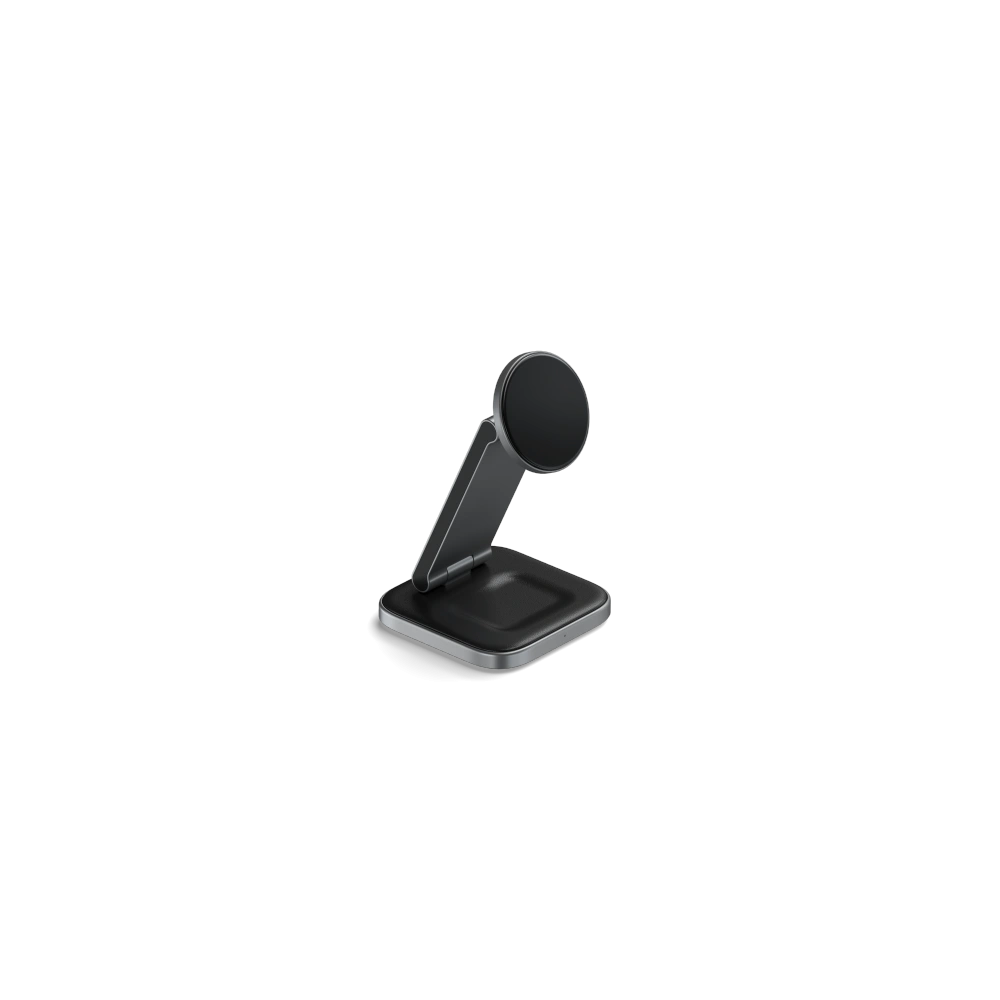 Ładowarka bezprzewodowa Satechi 3-in-1 Foldable Charging Stand Qi2 do trzech urządzeń (US,CAN,EU,UK) space gray