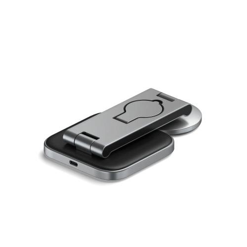 Kup Ładowarka bezprzewodowa Satechi 3-in-1 Foldable Charging Stand Qi2 do trzech urządzeń (US,CAN,EU,UK) space gray - STH134 - {ean13} - Sklep Home Screen