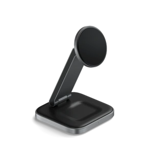 Kup Ładowarka bezprzewodowa Satechi 2-in-1 Foldable Charging Stand Qi2 do dwóch urządzeń space gray - STH135 - {ean13} - Sklep Home Screen