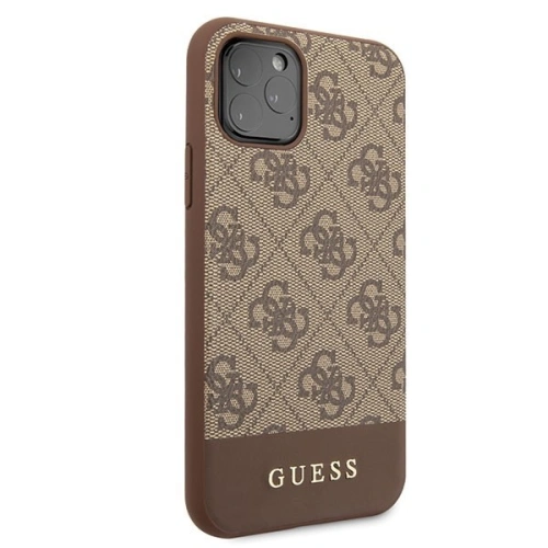 Kup Etui Guess GUHCN65G4GLBR Apple iPhone 11 Pro Max brązowy/brown hard case 4G Stripe Collection - GUE256BR - {ean13} - Sklep Home Screen