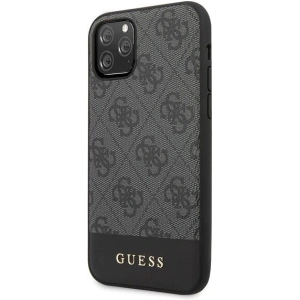 Etui Guess GUHCN65G4GLGR Apple iPhone 11 Pro Max szary/grey hard case 4G Stripe Collection