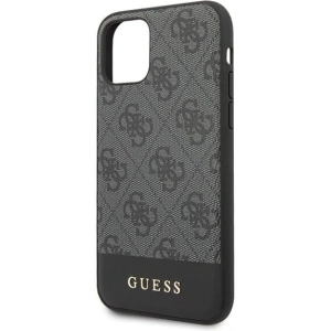 Etui Guess GUHCN65G4GLGR Apple iPhone 11 Pro Max szary/grey hard case 4G Stripe Collection