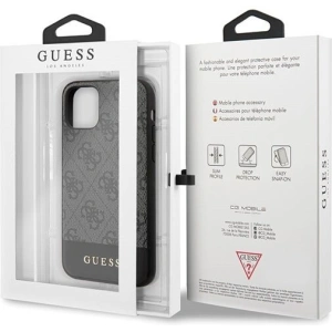Etui Guess GUHCN65G4GLGR Apple iPhone 11 Pro Max szary/grey hard case 4G Stripe Collection