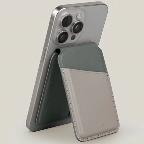 Buy UNIQ Lyden DS RFID magnetic wallet with stand function ivory-lichen green - UNIQ1153 - {ean13} - Home Screen Store Europe
