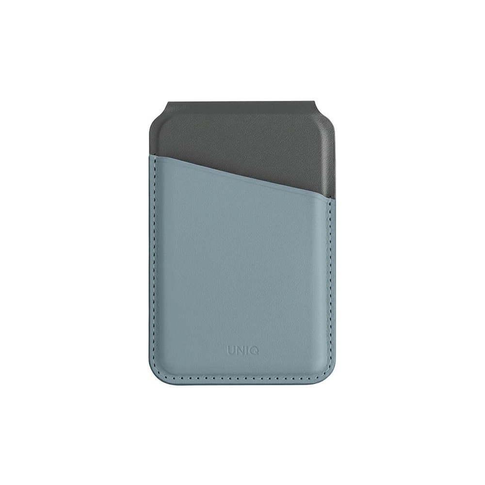 Portfel magnetyczny RFID z funkcją podstawki UNIQ Lyden DS niebiesko-czarny/washed blue-black
