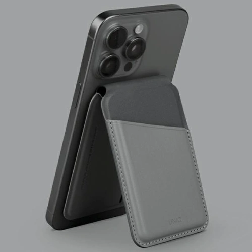 Kup Portfel magnetyczny RFID z funkcją podstawki UNIQ Lyden DS szaro-czarny/charcoal grey-black - UNIQ1155 - {ean13} - Sklep Home Screen