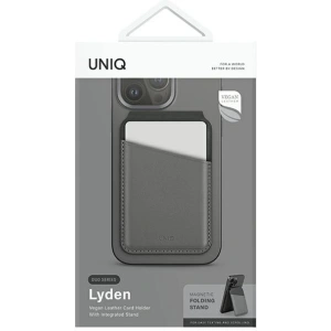 Buy UNIQ Lyden DS RFID magnetic wallet with stand function charcoal grey-black - UNIQ1155 - {ean13} - Home Screen Store Europe