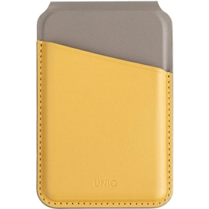 Kup Portfel magnetyczny RFID z funkcją podstawki UNIQ Lyden DS żółto-szary/canary yellow-flint grey - UNIQ1156 - {ean13} - Sklep Home Screen