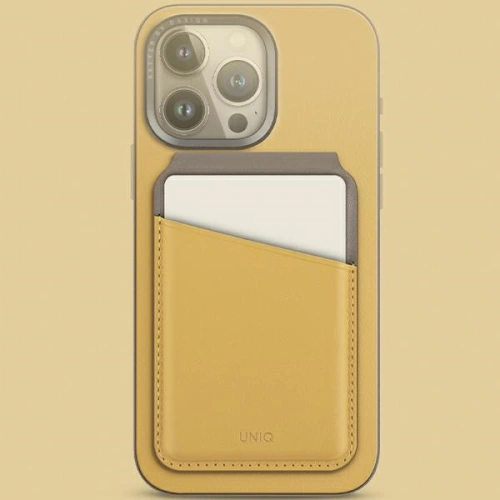 Kup Magnetická RFID peněženka s funkcí stojánku UNIQ Lyden DS žluto-šedá/canary yellow-flint grey - UNIQ1156 - {ean13} - Sklep Home Screen