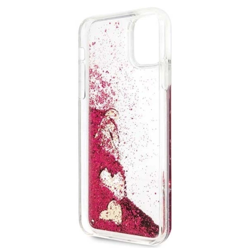 Buy Guess GUHCN65GLHFLRA iPhone 11 Pro Max raspberry hard case Glitter Hearts - GUE259HEA - {ean13} - Home Screen Store Europe