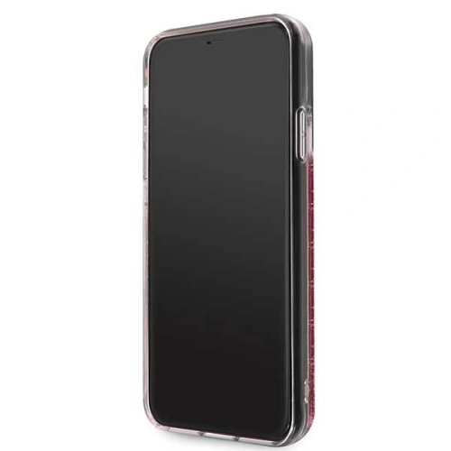 Buy Guess GUHCN65GLHFLRA iPhone 11 Pro Max raspberry hard case Glitter Hearts - GUE259HEA - {ean13} - Home Screen Store Europe