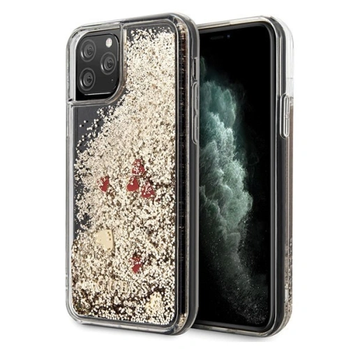 Kup Etui Guess GUHCN65GLHREGO Apple iPhone 11 Pro Max aurii/hard case Liquid Glitter Hearts - GUE261GLD - {ean13} - Sklep Home Screen