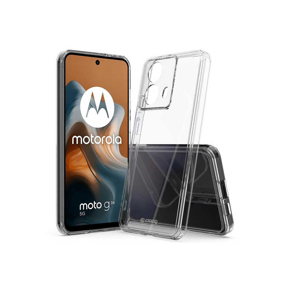 Etui Crong Crystal Shield Cover Motorola Moto G34 przezroczysty