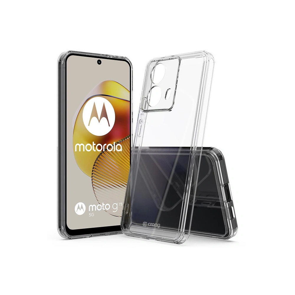 Etui Crong Crystal Shield Cover Motorola Moto G73 przezroczysty