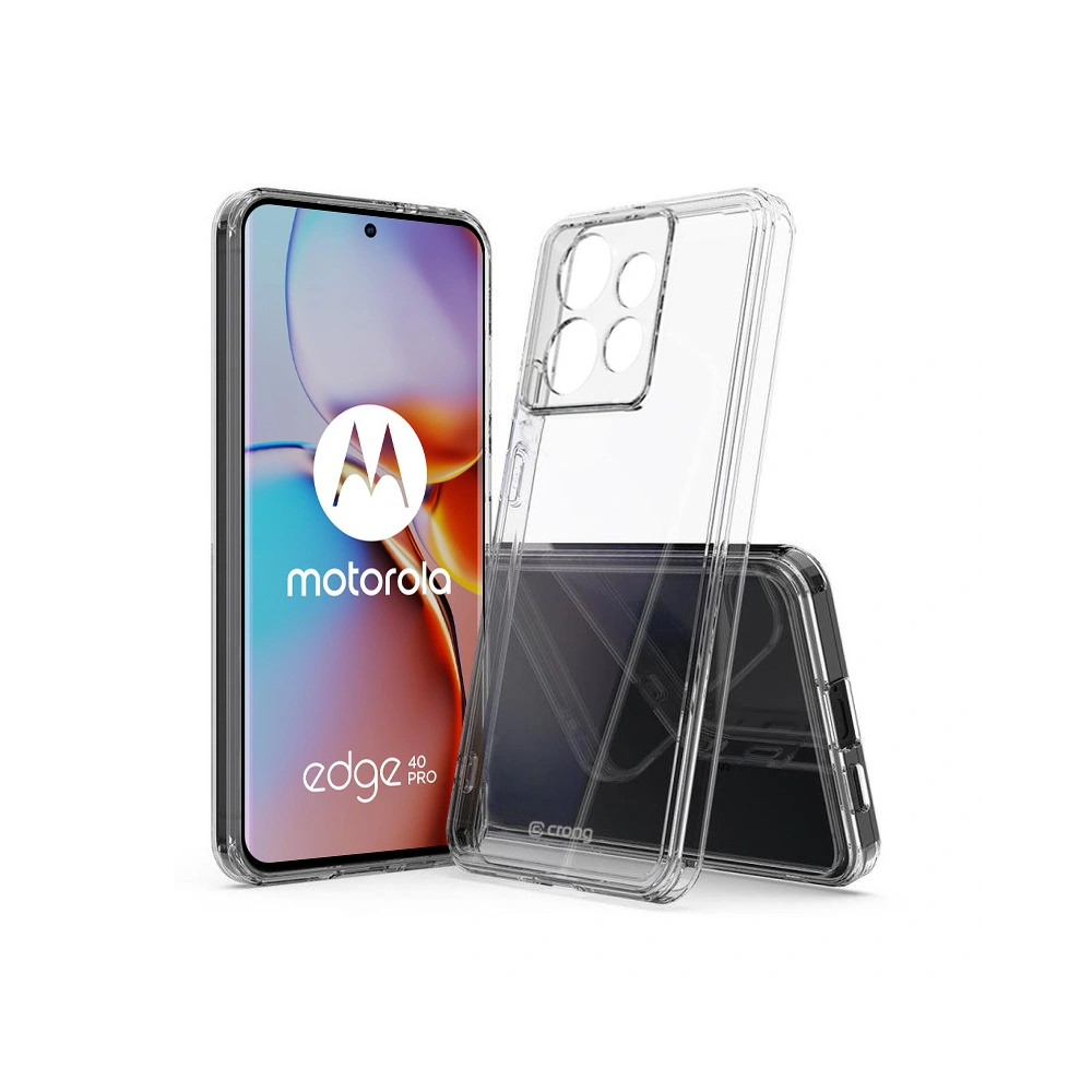 Etui Crong Crystal Shield Cover Motorola Edge 40 Pro przezroczysty
