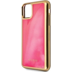 Etui Guess GUHCN65GLTRPI Apple iPhone 11 Pro Max różowy/pink hard case Glow in the Dark Sand Matte