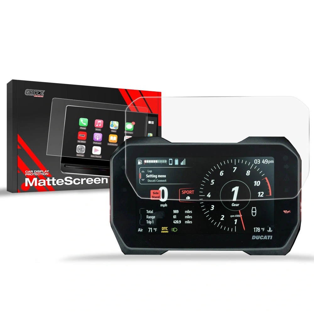 Folia matowa GrizzGlass CarDisplay Protection do Ducati Multistrada V4 Rally 7" 2024-2025